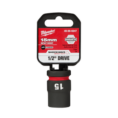 Milwaukee - SHOCKWAVE™ ½" Drive 15mm Standard 6 Point Impact Socket | 49666247