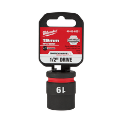 Milwaukee - Shockwave 1/2" Drive 19mm Standard 6 Point Impact Socket | 49666251