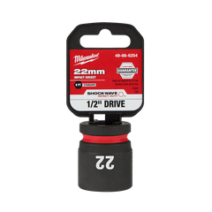 Milwaukee - Shockwave 1/2" Drive 22mm Standard 6 Point Impact Socket | 49666254