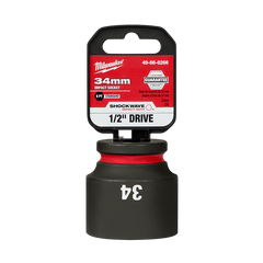 Milwaukee - Shockwave 1/2" Drive 34mm Standard 6 Point Impact Socket | 49666266