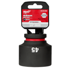 Milwaukee - Shockwave 3/4" Drive 45mm Standard 6 Point Impact Socket | 49666383