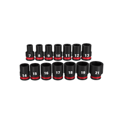 Milwaukee - SHOCKWAVE 3/8" Drive 14PC Metric Standard 6 Point Impact Socket Set | 49667007