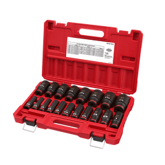 Milwaukee - SHOCKWAVE 1/2" Drive 19PC SAE Deep 6 Point Impact Socket Set | 49667012