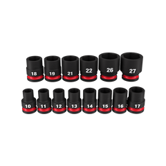 Milwaukee - SHOCKWAVE 1/2" Drive 14PC Metric Standard 6 Point Impact Socket Set | 49667013