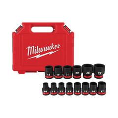 Milwaukee - SHOCKWAVE 1/2" Drive 14PC Metric Standard 6 Point Impact Socket Set | 49667013