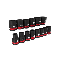 Milwaukee - SHOCKWAVE 1/2" Drive 14PC Metric Standard 6 Point Impact Socket Set | 49667013
