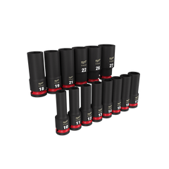 Milwaukee - SHOCKWAVE 1/2" Drive 14PC Metric Deep 6 Point Impact Socket Set | 49667014