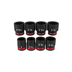 Milwaukee - SHOCKWAVE 3/4" Drive 8PC SAE Standard 6 Point Impact Socket Set | 49667017