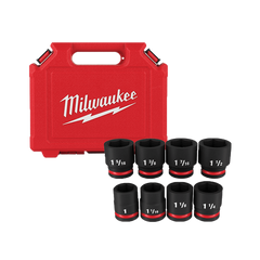 Milwaukee - SHOCKWAVE 3/4" Drive 8PC SAE Standard 6 Point Impact Socket Set | 49667017