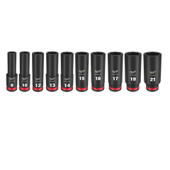Milwaukee - SHOCKWAVE 3/8" Drive 10PC Metric Deep 6 Point Impact Socket Set | 49667051