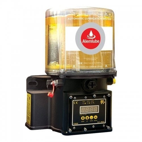 Alemlube - 24Vdc Pump With 4Kg Reservoir, With Low Level Switch, 1 X Fixed Pump Element With Relief Valve | 4K.Z010182.012