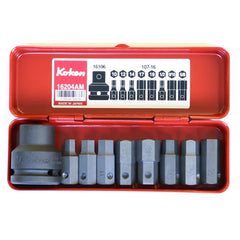 Koken - 3/4" Drive Impact Bit Set with Holder - 9 Piece | KO16204AM