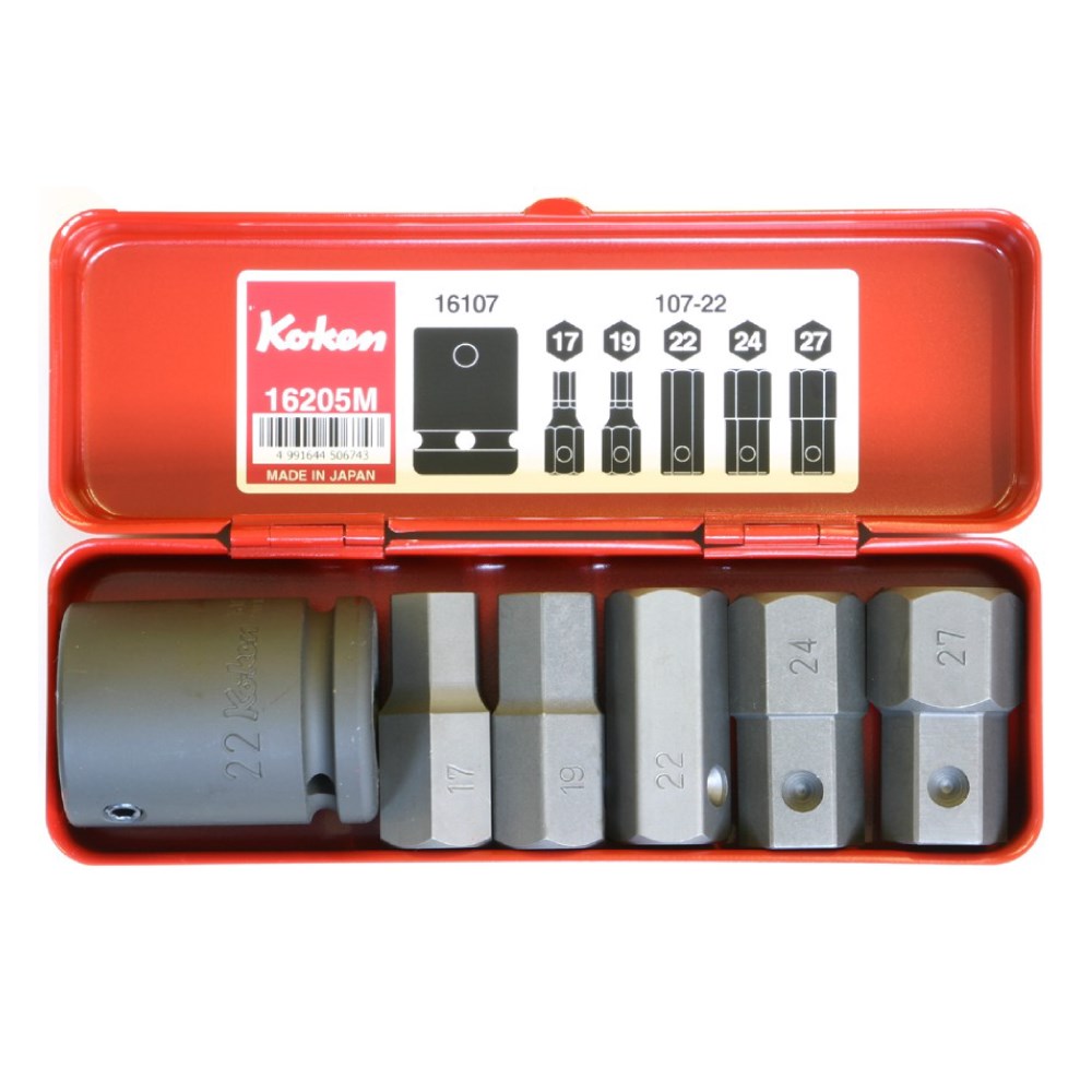 Koken - 3/4" Drive Impact Bit Set with Holder - 6 Piece