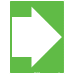 Uniform Safety Signs - 300x225mm - Self Adhesive - Arrow | 503MA