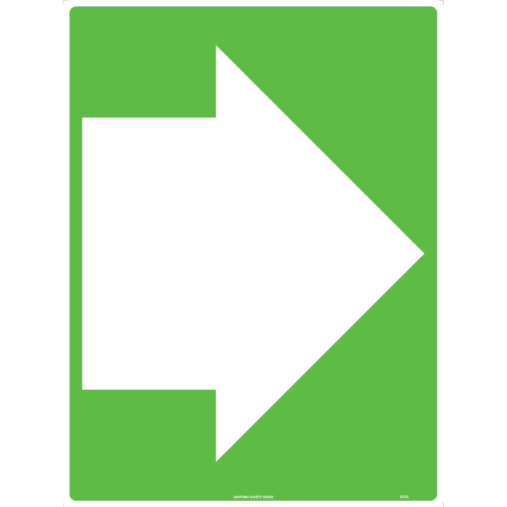 Uniform Safety Signs - 300x225mm - Metal - Arrow | 503MM