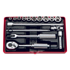 Koken - 1/4" Drive Metric 6 Point Socket Set 16 Piece | KO2250M