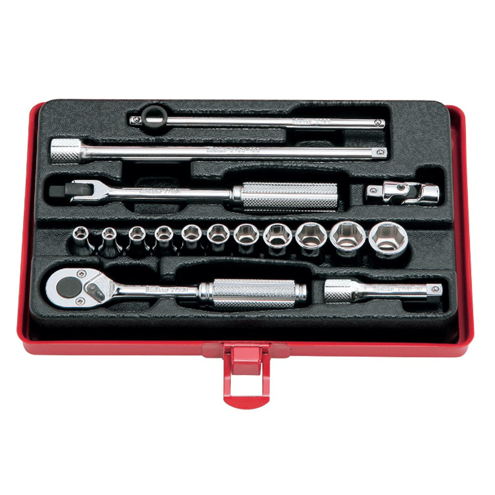 Koken - Socket Set 1/4" Drive - 6 Point 4-12mm (17pcs)