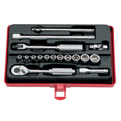Koken - Socket Set 1/4" Drive - 6 Point 4-12mm (17pcs)