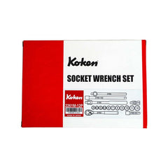 Koken - 17pc 1/4" Drive 12 Point Socket Set (4mm - 12mm)