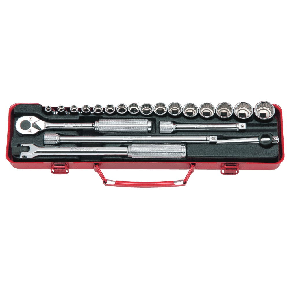 Koken - Socket Set 3/8" Drive-6 Point & 12 Point 6-22mm (21pcs)
