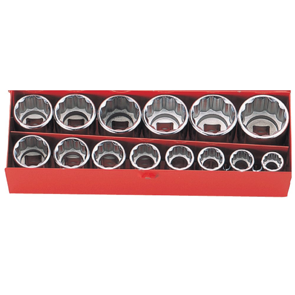 Koken - Socket Set 3/8" Drive-12 Point 9-22mm (14pcs)