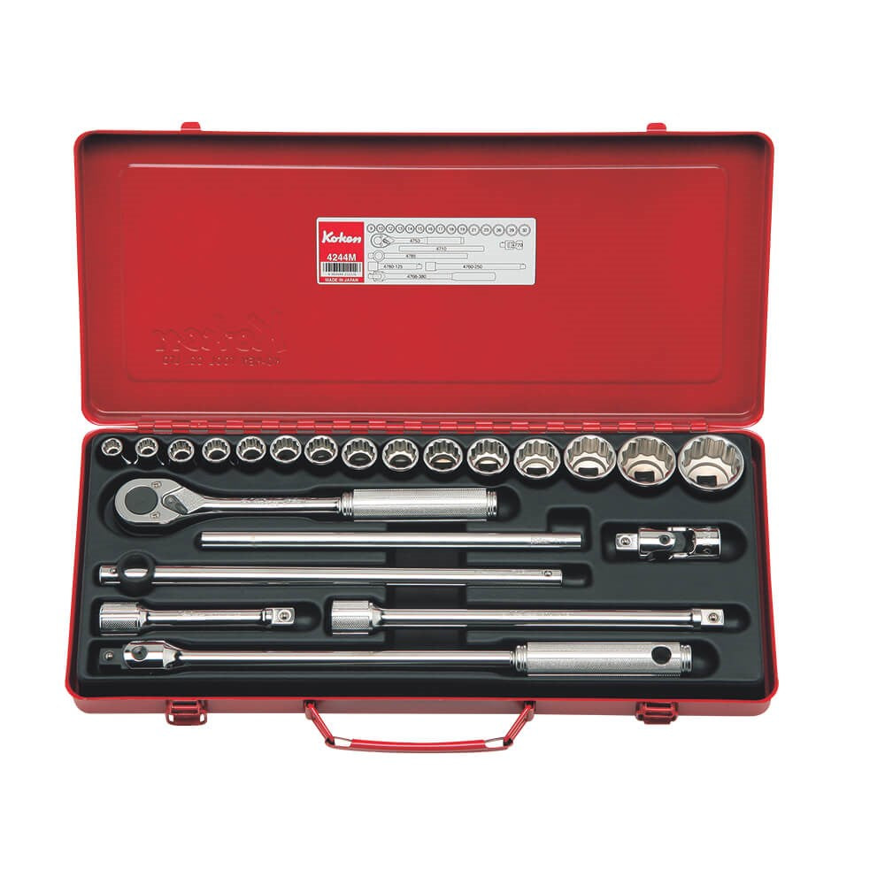 Koken - 22pc 1/2" Drive Socket Set (3/8" - 1-1/4"AF)