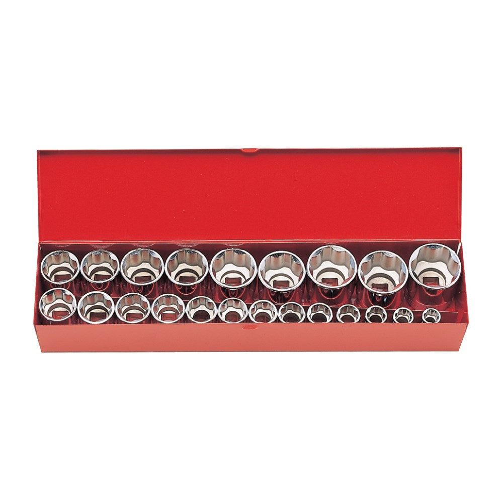 Koken - Socket Set 1/2" Drive- 6 Point 10-32mm (22pcs)