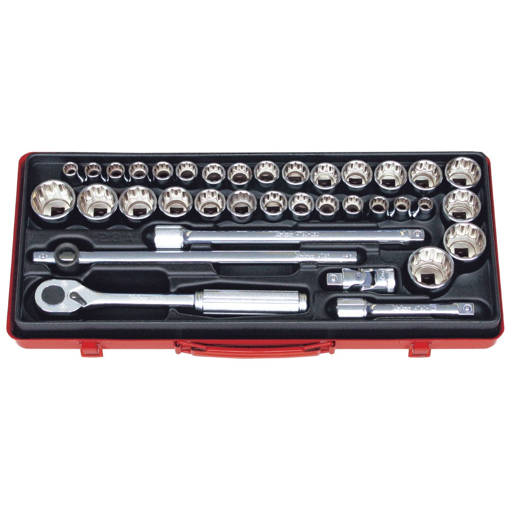 Koken - Socket Set 1/2" Drive 10-32mm 3/8-1.1/4 36pcs