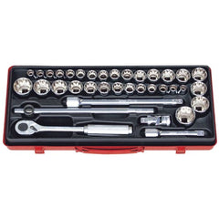 Koken - Socket Set 1/2" Drive 10-32mm 3/8-1.1/4 36pcs | KO4279AM