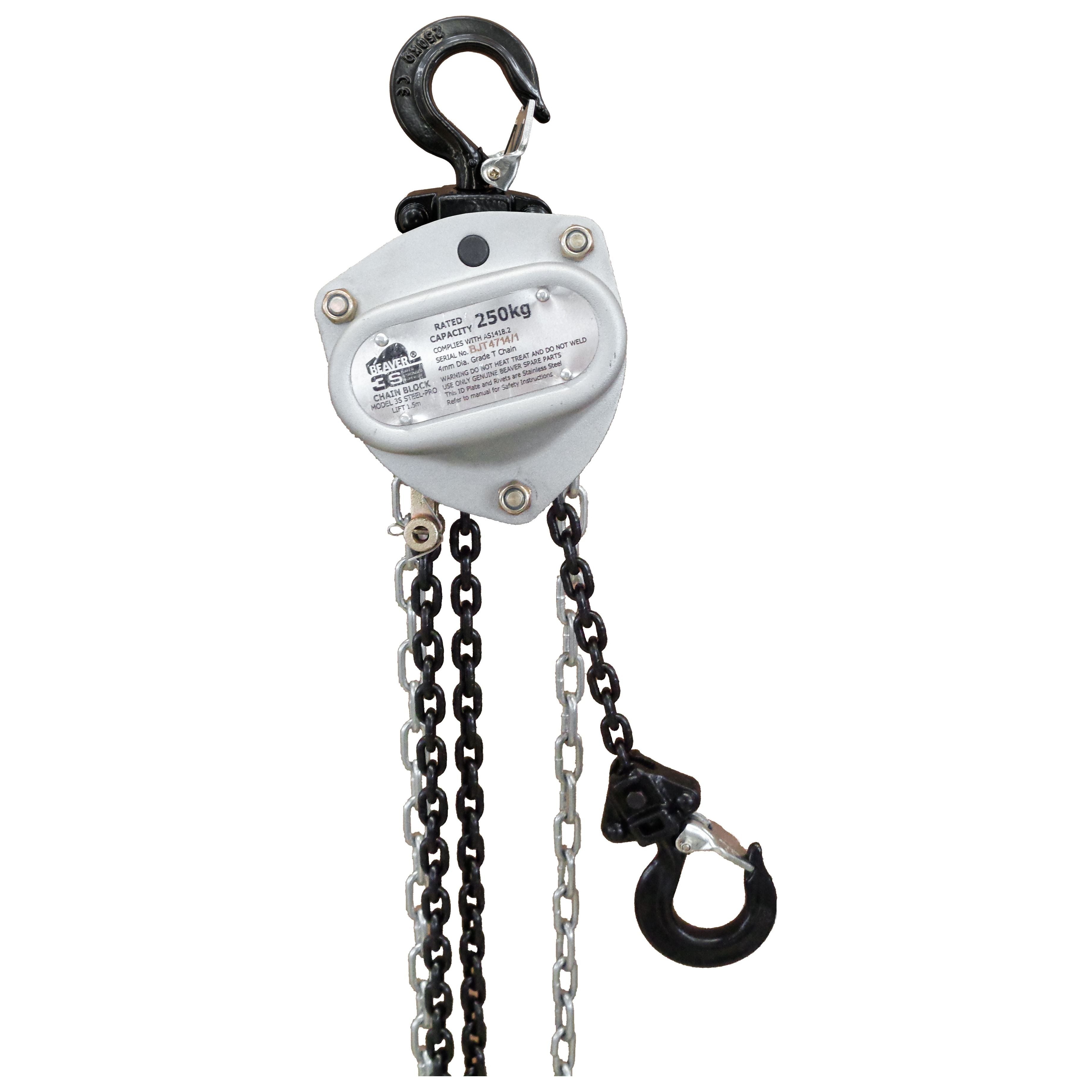 Beaver - Chain Block Beaver 3S Steel Pro 250kg  x 1.5M | 505025