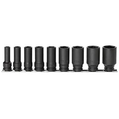 Koken - 3/8" Drive 6 Point Impact Metric Socket Set On Rail Semi-deep | KORS13301X/9