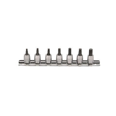 Koken - Socket Set On Rail 1/4" Drive Torx 7-pcs T10-t40 | KORS2025/7-L28