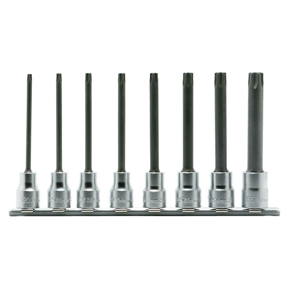 Koken - 8pc 3/8" Drive Torx Hex (Hex (Inhex)) Socket Set (t20-t55) On Rail