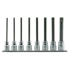 Koken - 8pc 3/8" Drive Torx Hex (Hex (Inhex)) Socket Set (t20-t55) On Rail