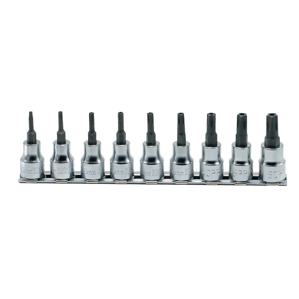 Koken - Socket Set On Rail 3/8 Dr Penta-lobe Sockets 10pr-50pr (8pc)