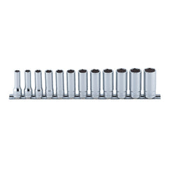 Koken - Socket Set On Rail 3/8" Drive 8-19mm Deep 12pc.l
