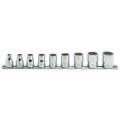 Koken - 9pc 3/8" Drive 12 Point Socket Set (1/4"- 3/4") On Rail | KORS3405A/9