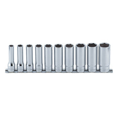 Koken - Socket Set On Rail 1/2" Drive -deep 10pcs