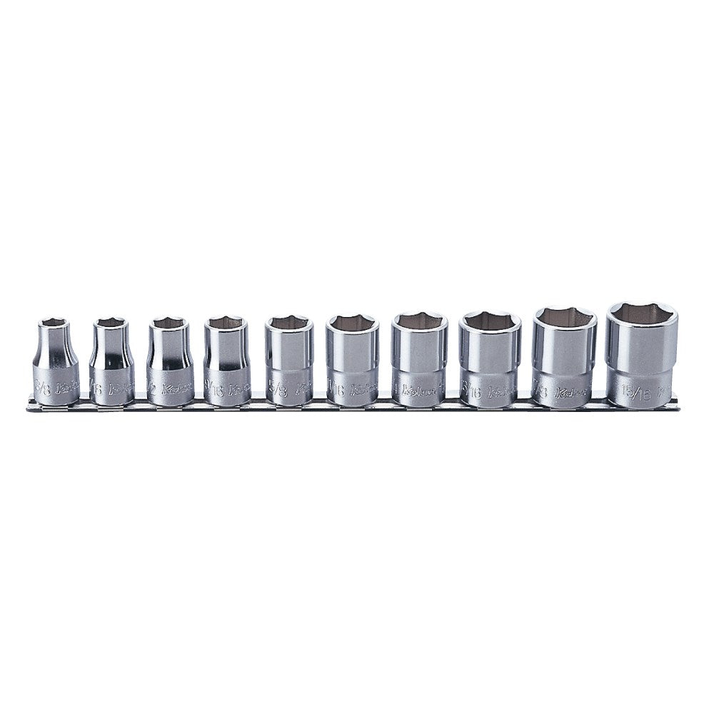 Koken - Socket Set 1/2" Drive 3/8-15/16af On Rail