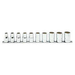 Koken - 10pc 1/2" Drive 12 Point Metrc Socket Set (10mm - 22mm) On Rail | KORS4405M/10