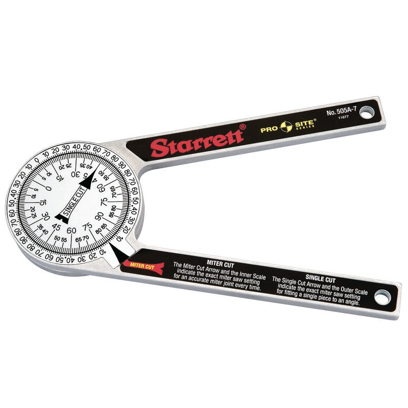 Starrett - 180mm Prosite Miter Protractor | 505A-7