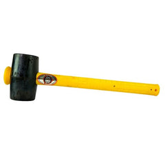Thor - Black Rubber Mallet - 955g / 2lb - 74mm Head - Fibreglass Handle | TH954FG