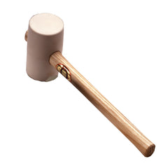 Thor - White Rubber Mallet - 850g / 2lb - 74mm Head - Wood Handle