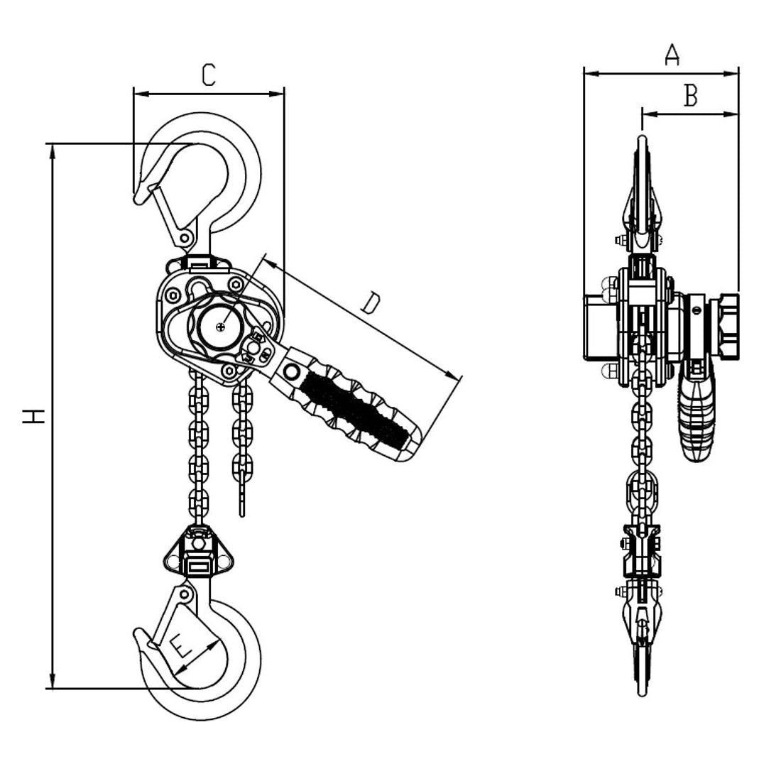 Beaver - Lever Block Beaver 3S Steel Pro 250kg 1M Steel Version | 509025
