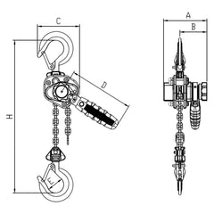 Beaver - Lever Block Beaver 3S Steel Pro 250kg 1M Steel Version | 509025