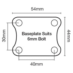 Richmond Rolling Solutions - S260B SWIVEL S/STEEL DUROLITE | 061SSIS260B
