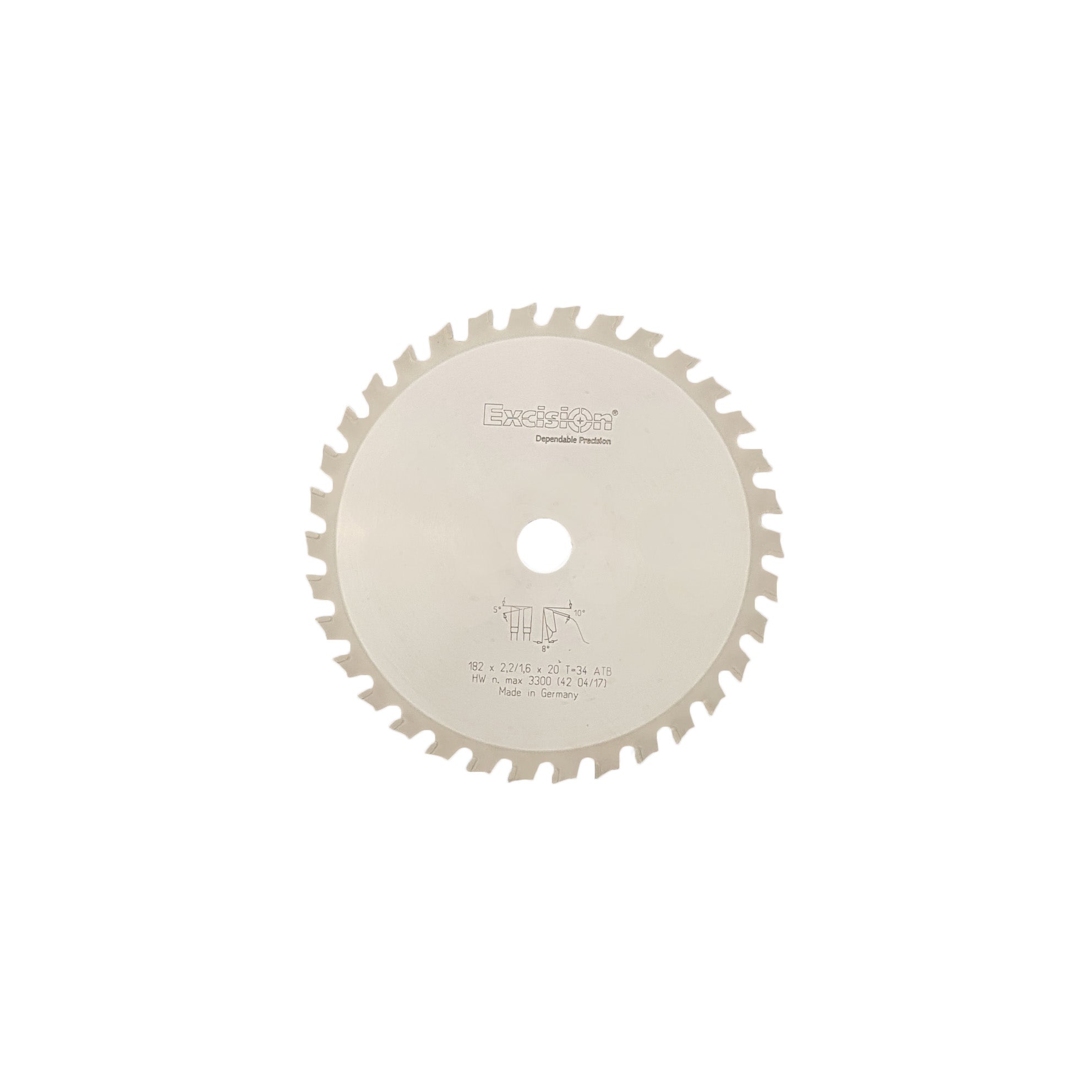 Excision - 182 x 2.2/1.6 x 20 x 34T TCT Dry-Cut Blade | 5111822034