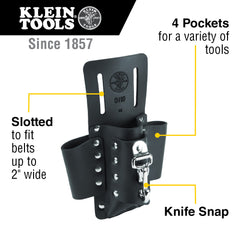 Klein Tools - 4-POCKET TOOL POUCH | A-5119