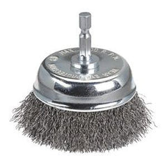 Bordo - 50mm Steel Crimp Wire Cup Brush with hex shank | 5130-50S