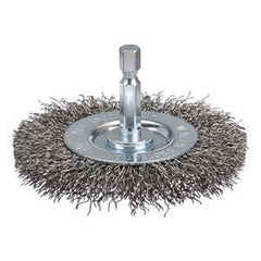 Bordo - 75mm Steel Crimp Wire Wheel Brush with hex shank | 5132-75S